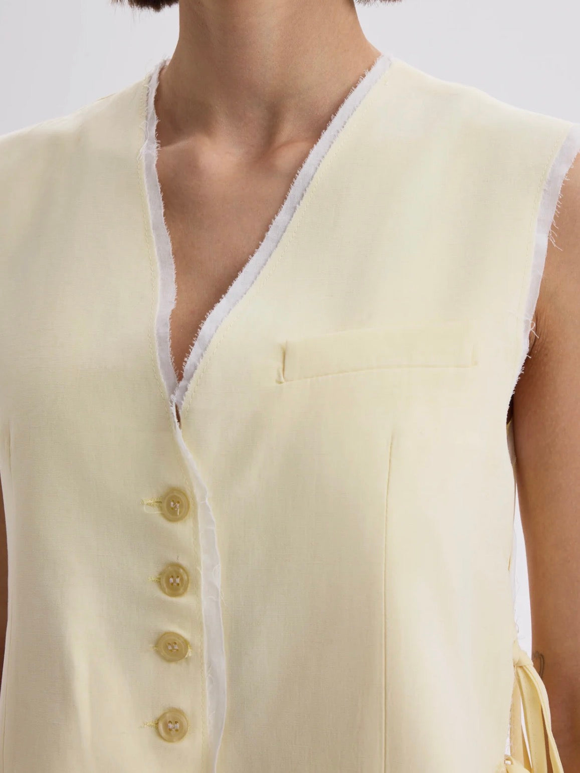 Tie-Front Vest & Wide-Leg Pant Set