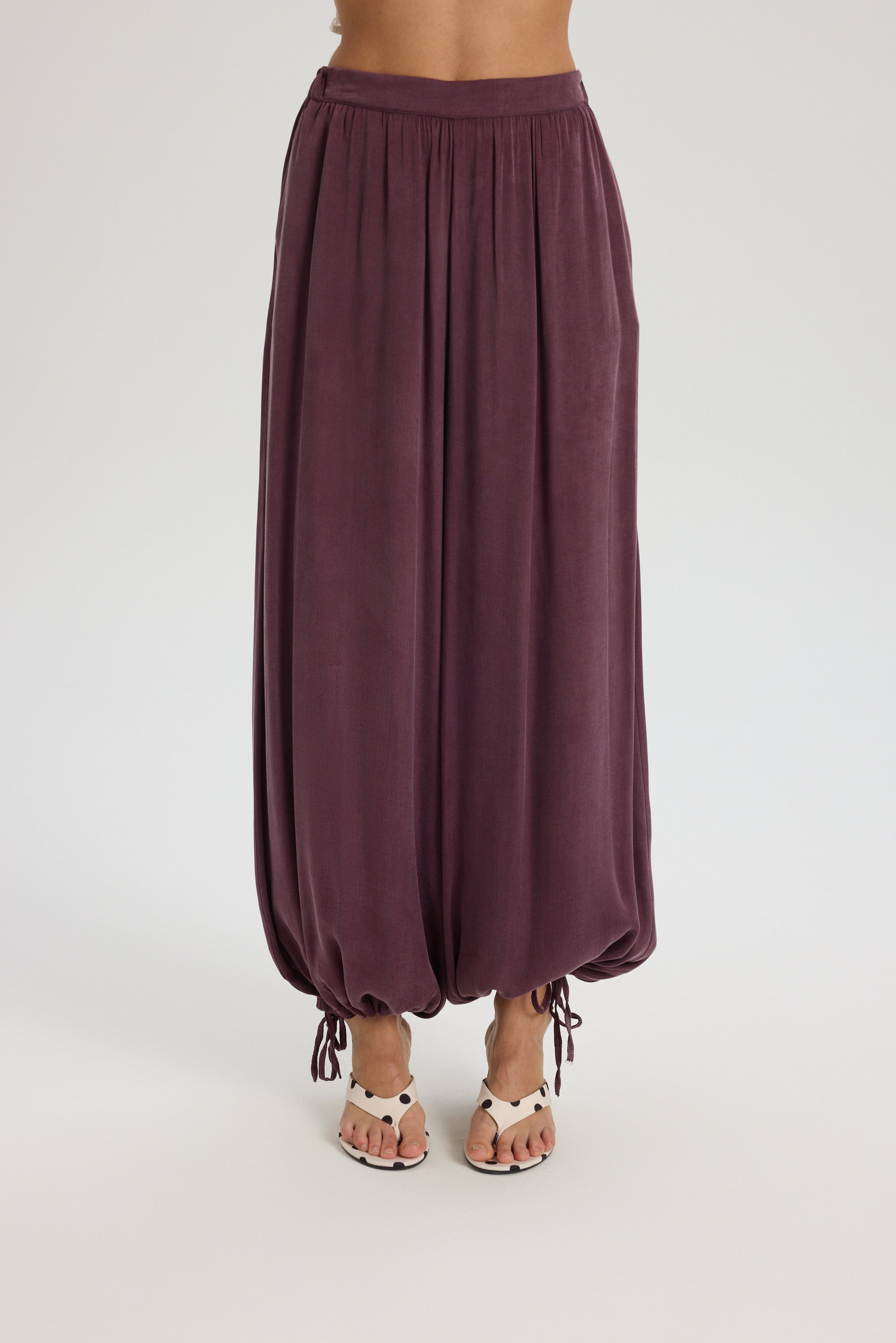 Draped Drawstring Trousers