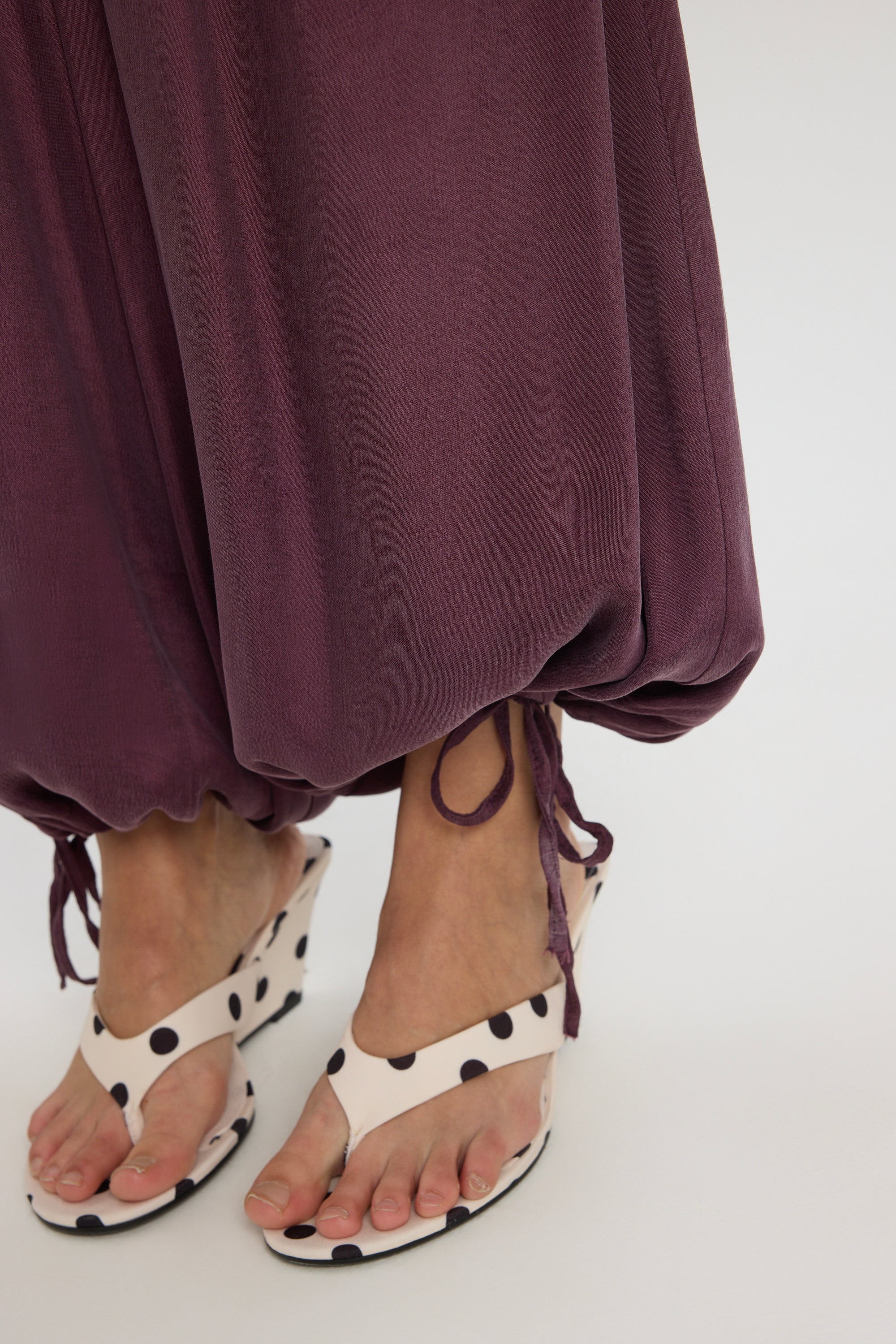 Draped Drawstring Trousers
