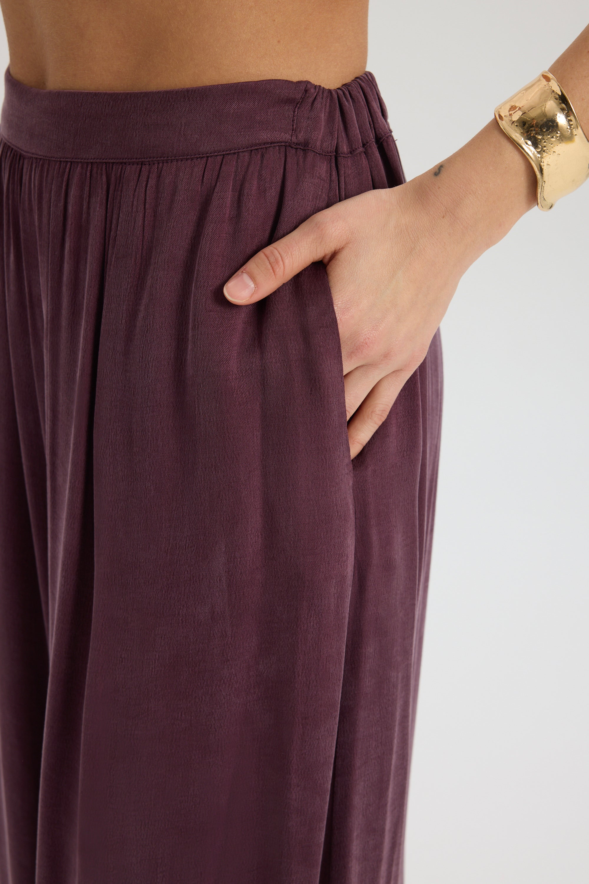 Draped Drawstring Trousers