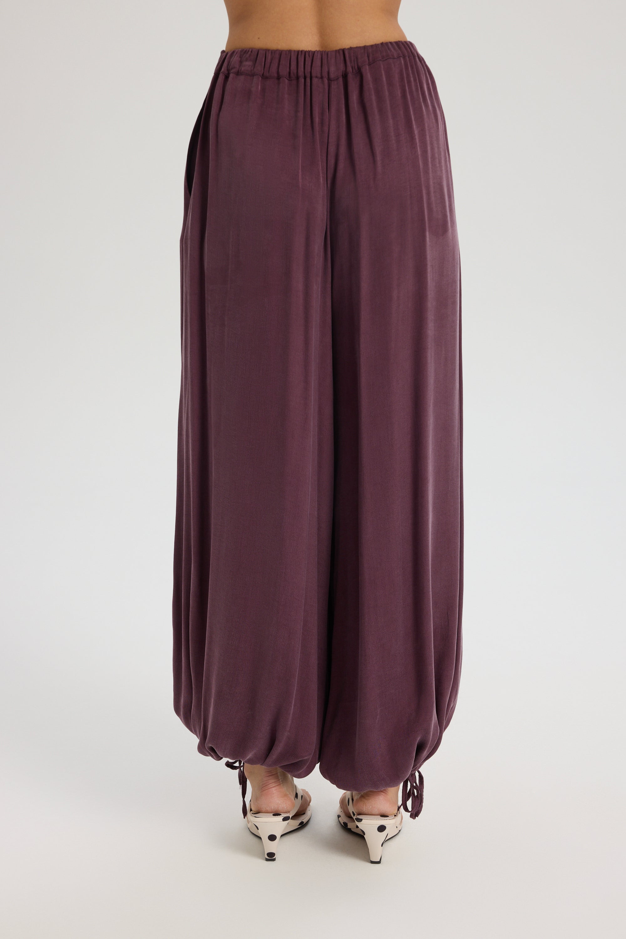 Draped Drawstring Trousers