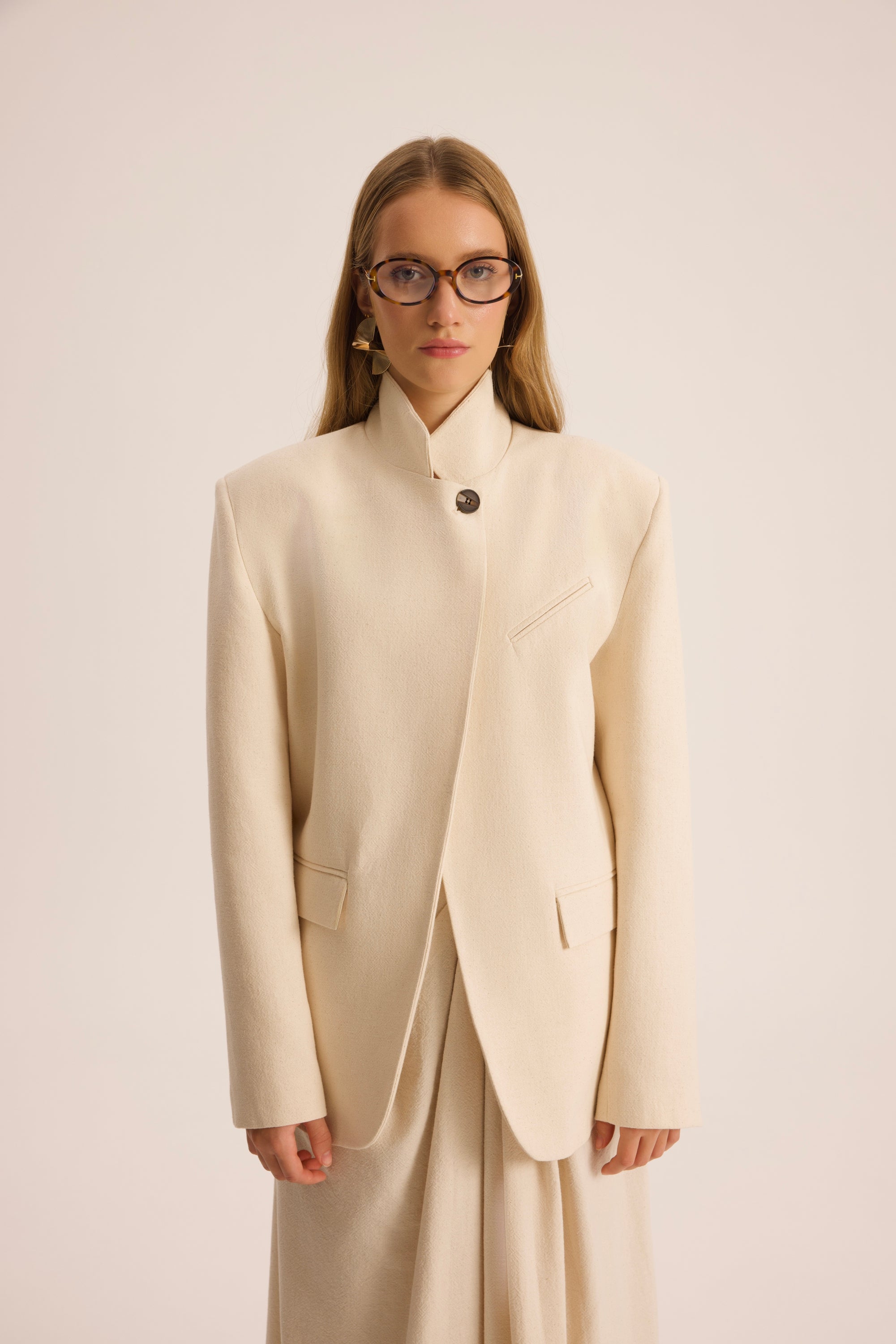 Arden High-Neck Blazer