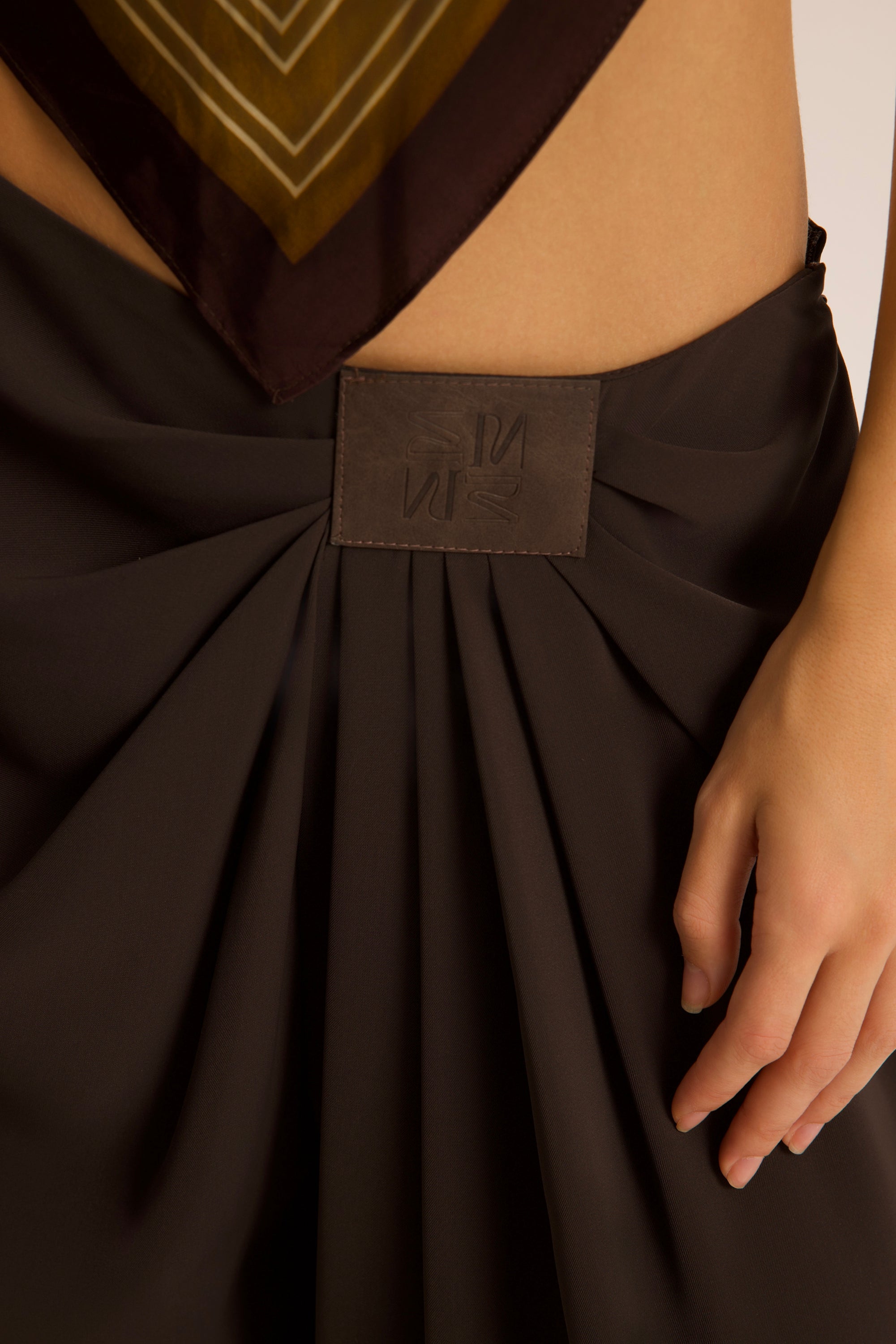 Draped Wide-Leg Trouser