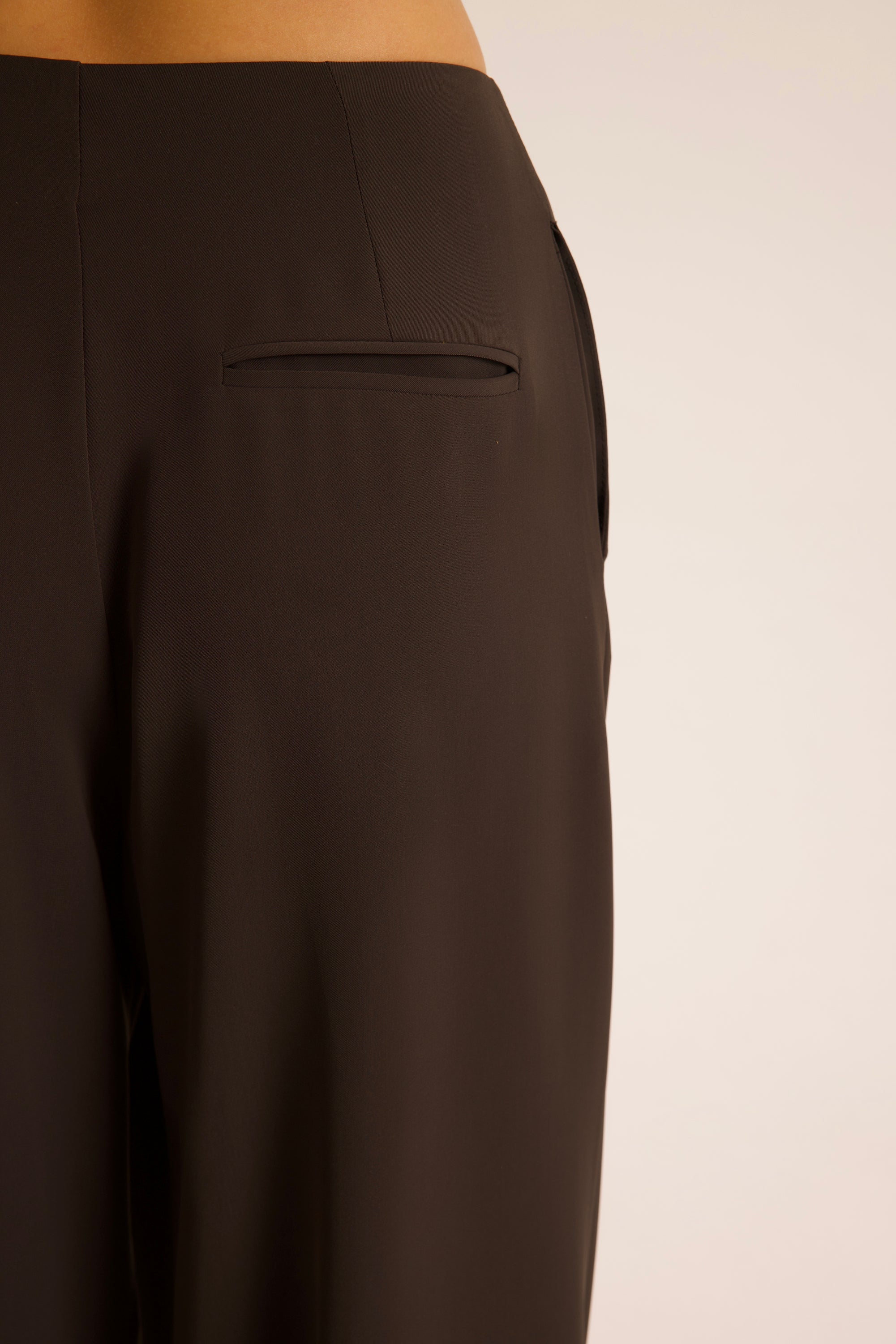 Draped Wide-Leg Trouser