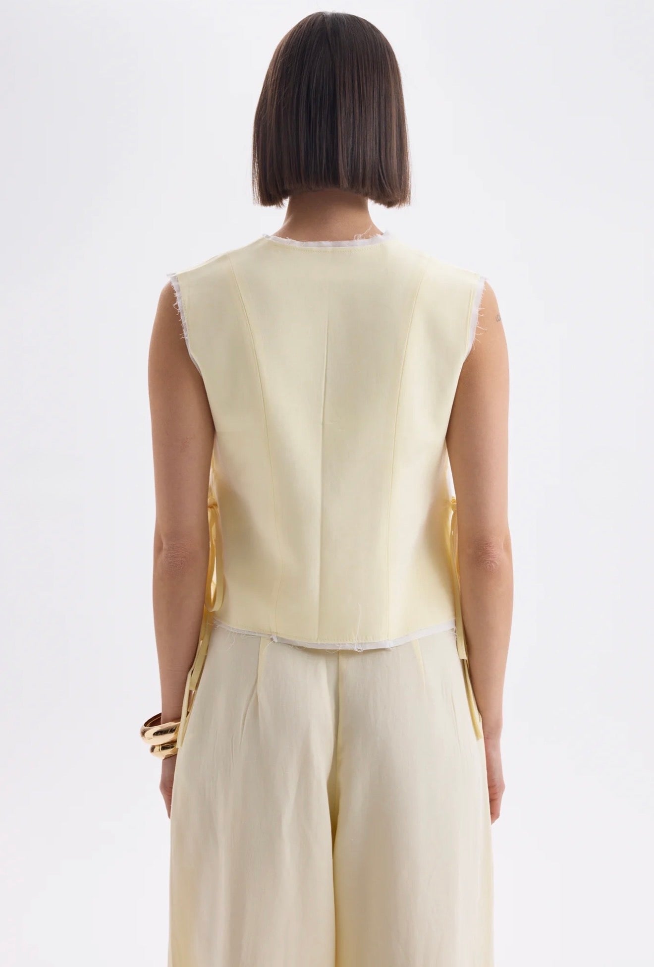 Tie-Front Vest & Wide-Leg Pant Set