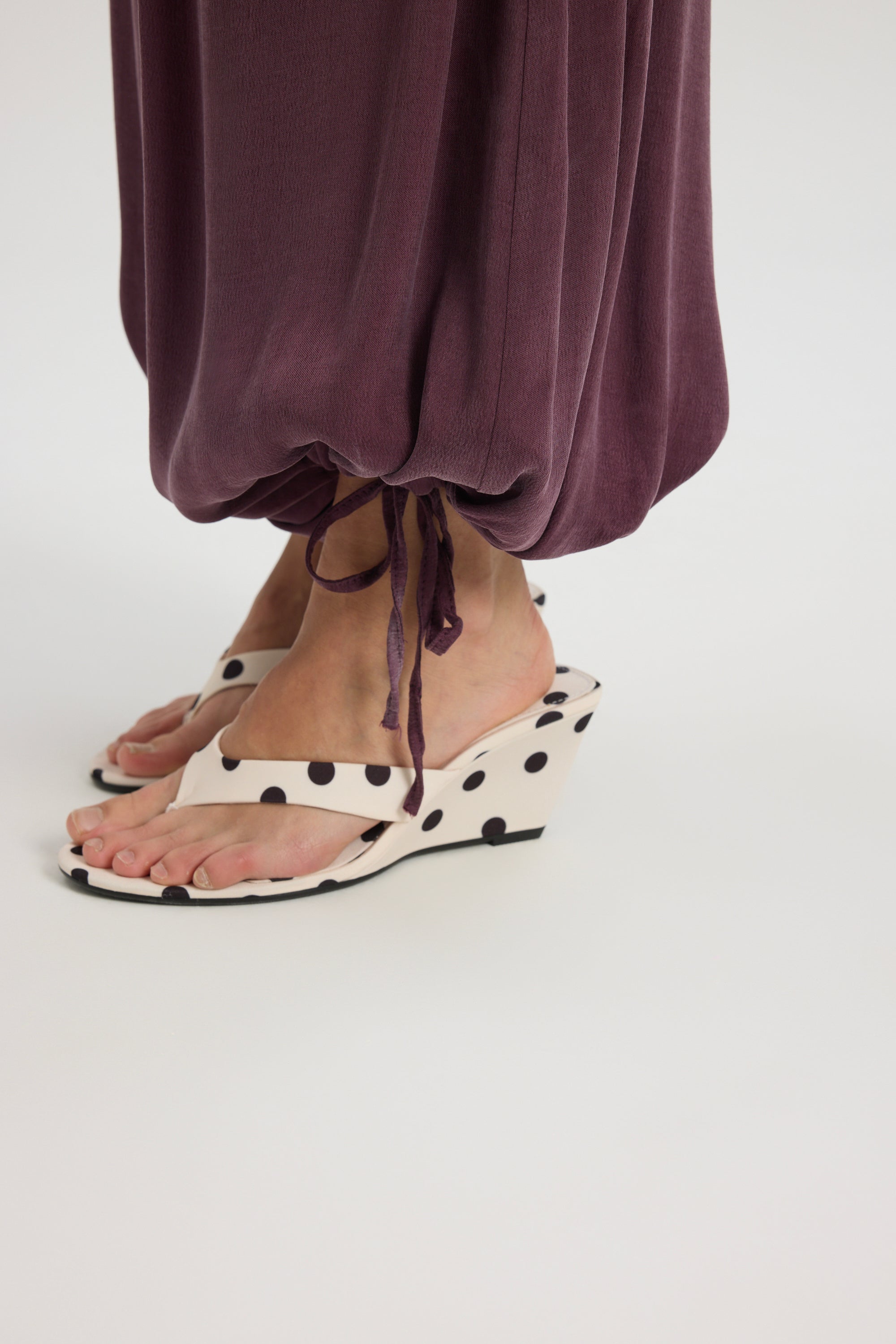 Draped Drawstring Trousers