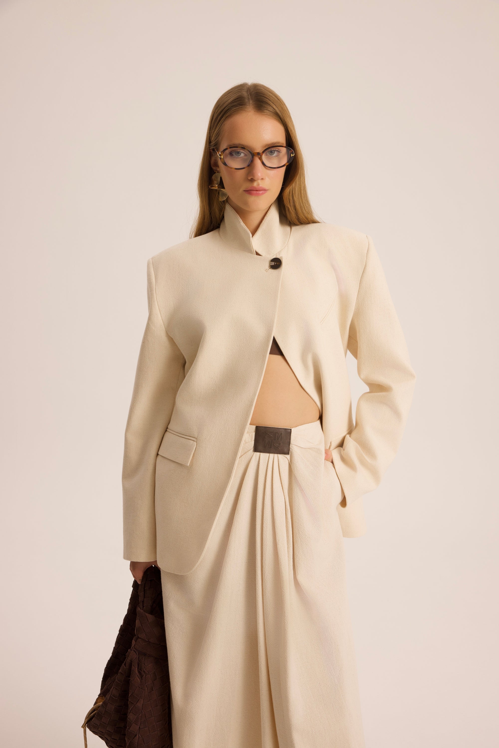 Arden High-Neck Blazer