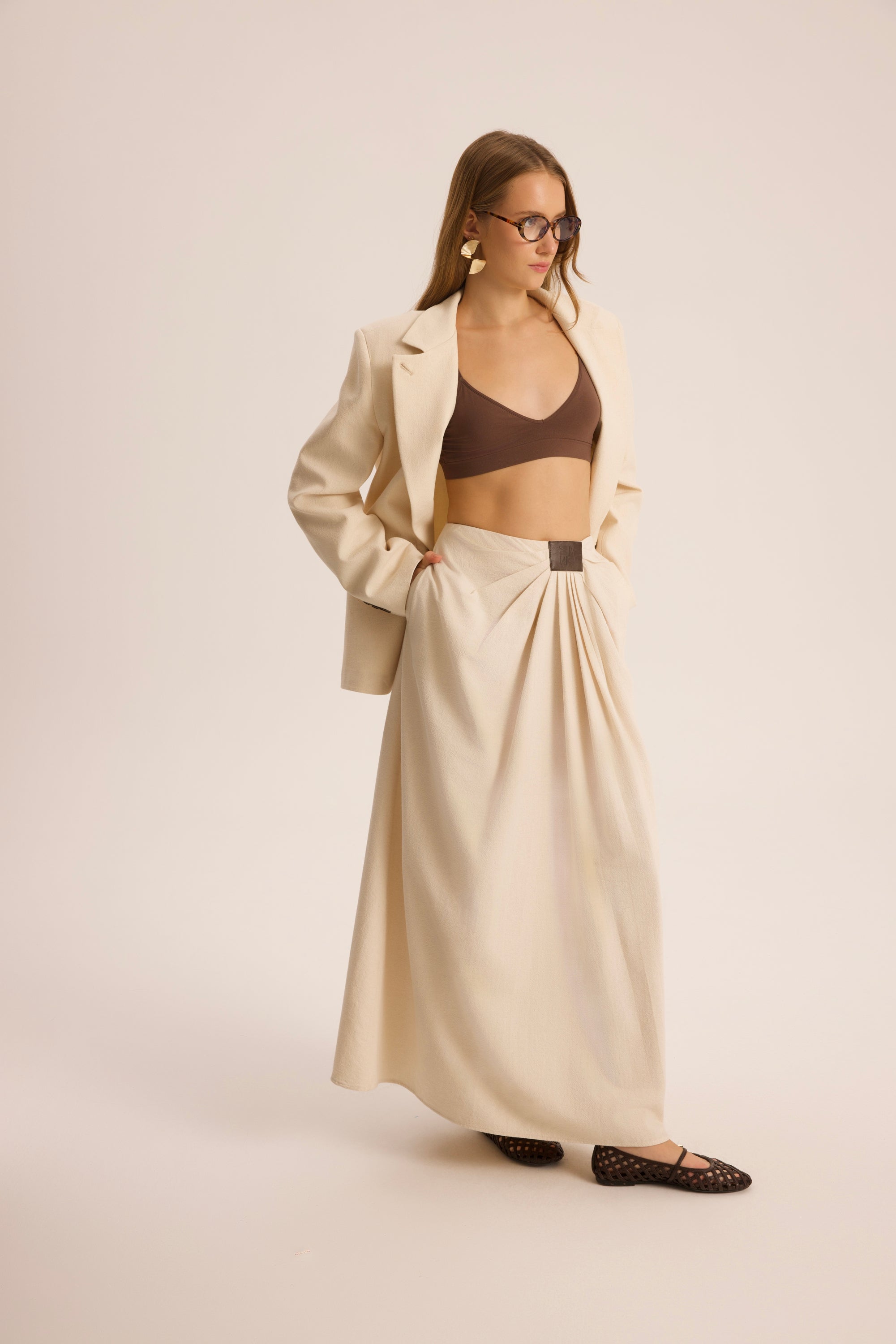 Arden High-Neck Blazer